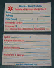 Medical Information Card