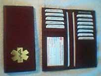 burgundy leather bi-fold Checkbook wallet